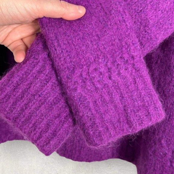 Sezane Chuck Sweater Purple Size Small Mohair Alpaca Pullover Knit Violet Boho S - Picture 7 of 13